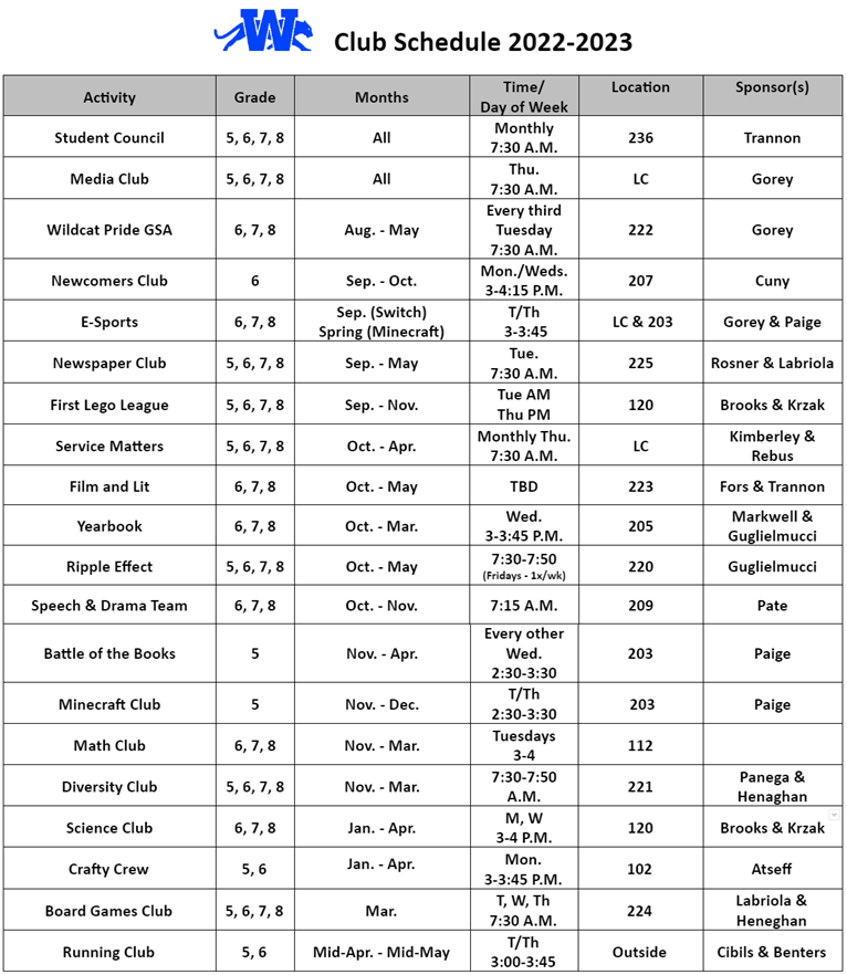 Schedule